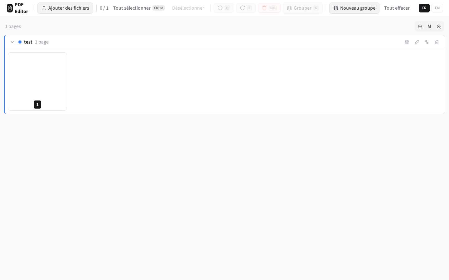 Éditeur avec miniatures et toolbar